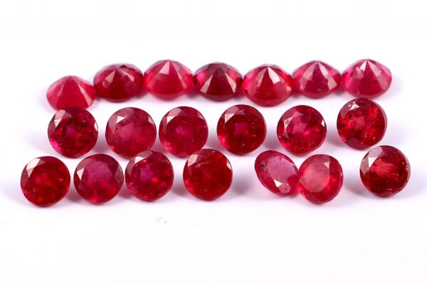 4 MM Red Ruby Round Cut Calibrated size Handmade loose Gemstone_Top Quality Ruby Precious Gemstone For Jewelry making (pack of 20 piece)