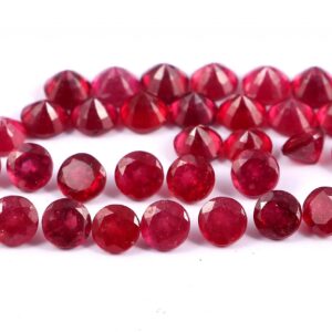 3.5 MM Round Ruby Loose Gemstone Cut, Ruby Round Calibrated Size Loose Cut Stone, Ruby Gemstone Calibrated Loose Gemstone Cut 20 Pc