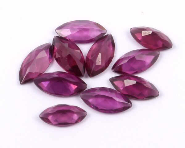 Rhodolite Garnet Cut Marquise size 5x2.5 MM (pack of 20 piece) | Natural Handmade loose Gemstone |Semi-Precious Gemstone Cut - Image 2