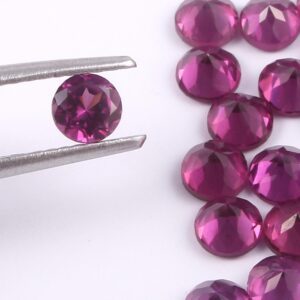 Rhodolite Garnet Cut Round size 4 MM (pack of 20 piece) | Natural Handmade loose Gemstone | Semi-Precious Gemstone Cut