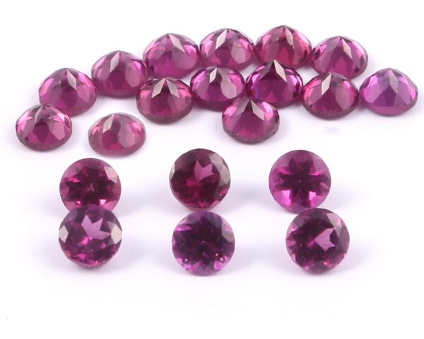 Rhodolite Garnet Cut Round size 4 MM (pack of 20 piece) | Natural Handmade loose Gemstone | Semi-Precious Gemstone Cut - Image 3