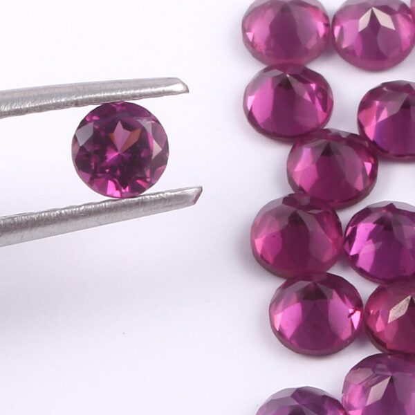Rhodolite Garnet Cut Round size 3.5 MM (pack of 20 piece) | Natural Handmade loose Gemstone | Semi-Precious Gemstone Cut
