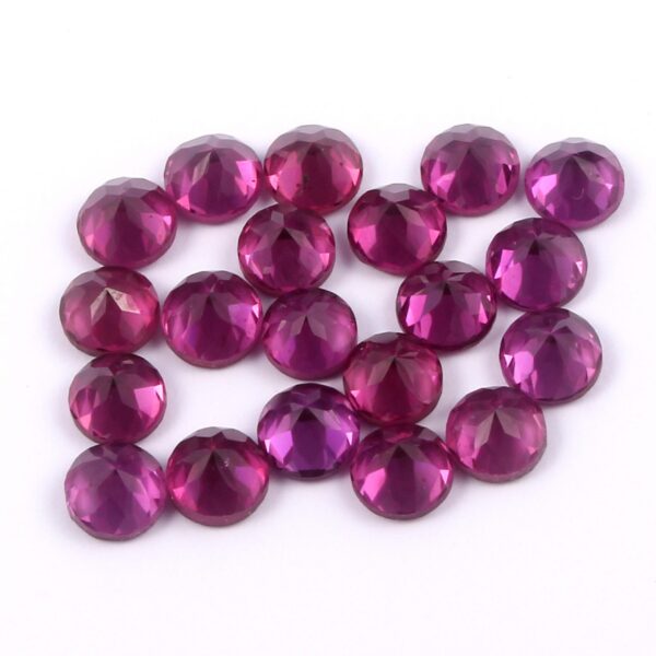 Rhodolite Garnet Cut Round size 3.5 MM (pack of 20 piece) | Natural Handmade loose Gemstone | Semi-Precious Gemstone Cut - Image 2
