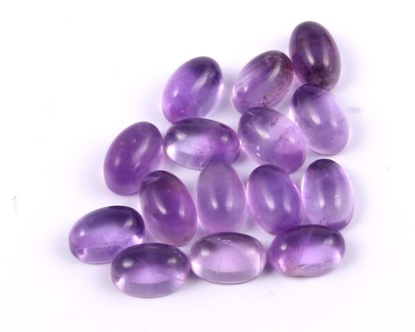 10 Pc Amethyst Oval Cabochon, Amethyst Cabochon, Purple Amethyst Gemstone Cabochon 7x5 MM, Amethyst Handmade Cabs