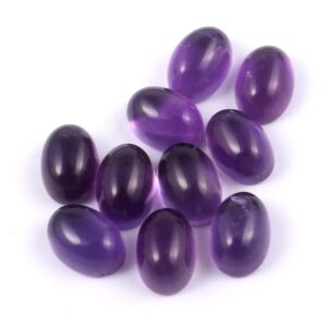 Top Quality Amethyst Cabochon Oval size 5x3 MM (pack of 20 piece)_Natural Amethyst Handmade loose Gemstone Cabs
