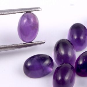 Amethyst Cabochon Oval size 7x5 MM (pack of 8 piece)_Natural Handmade loose Gemstone Cabs