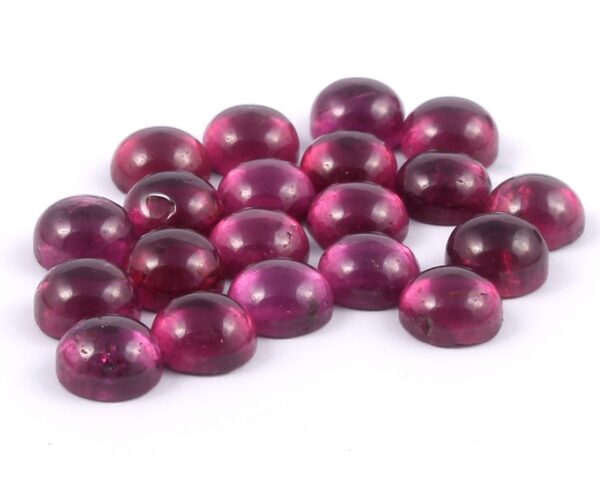 Rhodolite Garnet Cabochon Round size 3 MM (pack of 16 piece) | Natural Handmade loose Semi-Precious Gemstone Cabochon origin india - Image 2