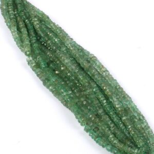 Emerald faceted Roundel Beads 2.50-3.50 mm | Handmade Natural Loose Gemstone Beads strand length 16"