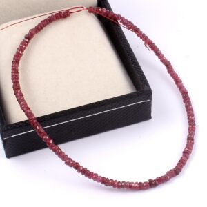 AAA Top Quality Ruby Beads Anklet, 925 Silver Fine Jewelry, Ruby Gemstone Handmade Gems Jewelry For Female 3 MM 9"