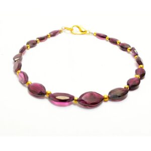 Garnet Flat Faceted Marquise beads 4.50X8- 6X10.50 MM Bracelet 7.5" | Natural Gemstone fancy beads