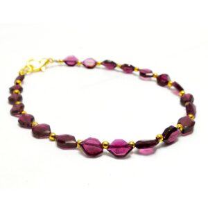 Natural Garnet Flat Facet Marquise Beads 5X7-5.50X8.50 MM Bracelet 7.5"|Fancy shape Beads