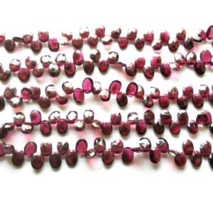 Natural Garnet Meen Faceted Beads size 5.50x8.0 mm | Gemstone Handmade loose fancy beads | strand length 8"
