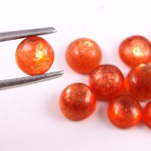 Sun stone Round Cabochon size 4 mm (20 piece pack) | Natural Handmade loose Gemstone
