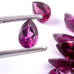 Rhodolite Garnet Faceted Pear shape Gemstone | size 5x3 mm (pack of 20 piece) | Natural Handmade Semi-precious Cut loose Gemstone