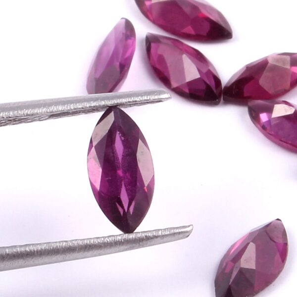 Rhodolite Garnet Cut Marquise size 5x2.5 MM (pack of 20 piece) | Natural Handmade loose Gemstone |Semi-Precious Gemstone Cut