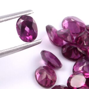 Rhodolite Garnet Cut Oval size 5x4 MM (pack of 20 piece) | Natural Handmade loose Gemstone | Semi-Precious Gemstone Cut