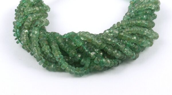 Emerald faceted Roundel Beads 2.50-3.50 mm | Handmade Natural Loose Gemstone Beads strand length 16" - Image 2