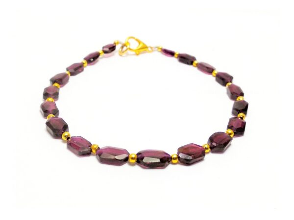 A+ Grade Garnet Flat Faceted Marquise beads 3.50X6.50-5X8 MM  Bracelet 7.5" | Natural Gemstone fancy beads