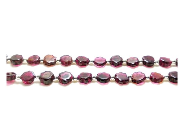 Garnet Round Beads, Garnet Carving Beads, Garnet Carving Coin Shape Beads, Garnet Gemstone Loose Beads With Amazing Carving 6-6.5 MM 7" - Image 2