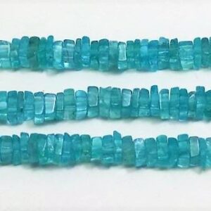 Apatite Heishi Beads 4 MM, Apatite Gemstone Heishi beads, Apatite Loose Beads 16" ( 2 strand )