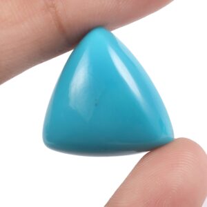 Arizona Turquoise Cabochon, AAA Grade Natural Turquoise Trillion Shape Cabochon, Turquoise Triangle Shape Cabochon 10 MM Height 7.6 MM