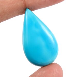 Natural Arizona Turquoise Cabochon, Turquoise Pear Shape Cabochon, Loose Gemstone Shape Cabochon 20x13.80 MM height 5.90 MM