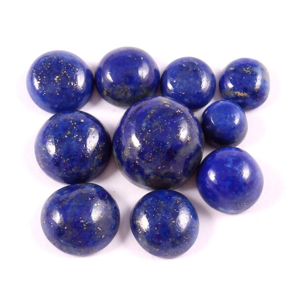 Lapis Round Cabochon, Blue Color Gemstone Lapis  Cabochon, Lapis Cabochons, 4-8 MM 10 Pc.