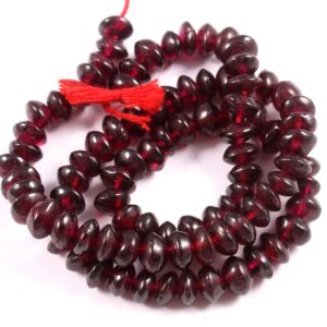Natural Garnet Beads, Top Quality Natural Garnet Roundel Shape Beads, Garnet Natural Gemstone Shape Beads, Garnet Red Beads 5.50-6 MM 13"