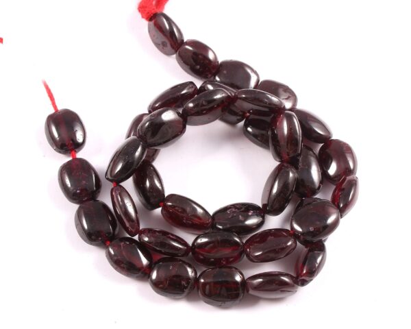 Garnet Oval Shape Beads, Garnet Gemstone Shape Beads 7.50x10.50-8x11 MM, Garnet Meen Shape Beads, Garnet Handmade Loose Beads 13"