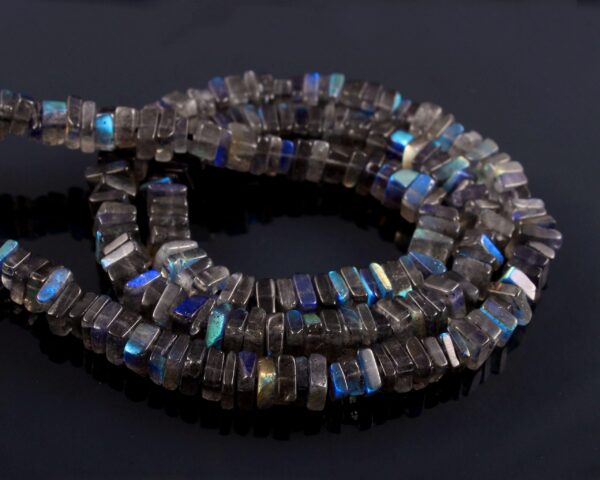 Natural Labradorite Beads, Top Quality Labradorite Square Shape Beads, Labradorite Heishi Beads, Gemstone Heishi Loose Beads 4.5-5 mm 16" - Image 2