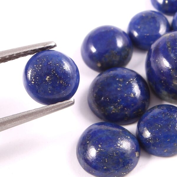 Lapis Round Cabochon, Blue Color Gemstone Lapis  Cabochon, Lapis Cabochons, 4-8 MM 10 Pc. - Image 2
