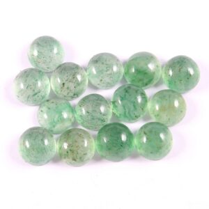 6 MM Round Top Quality Green Quartz Calibrated Size Cabochon, Green Quartz Round Gemstone Cabochon, Gemstone Handmade Loose Cabochon 14 Pcs