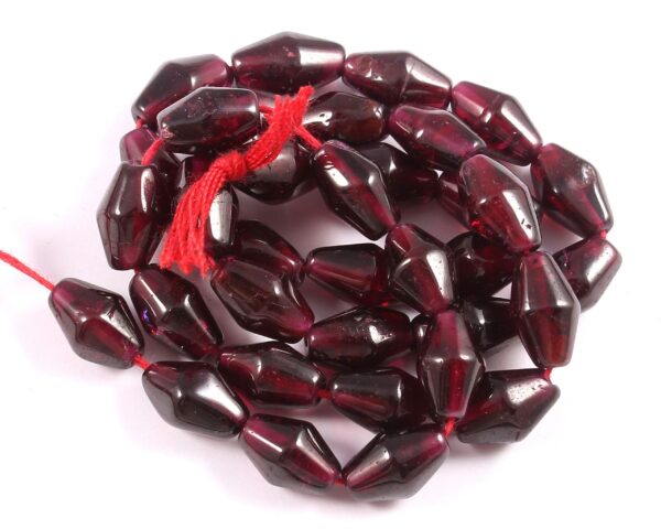 Natural Garnet Dholki Shape Beads, Top Quality Natural Garnet Shape Beads, Loose Gemstone Garnet Barrel Shape Beads 6x8-7x11 mm 13" - Image 2