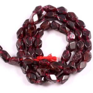 Natural Garnet Rectangle Shape beads, Garnet Gemstone Faceted Loose Beads, Top Quality Red Garnet Shape Beads 4x5.5-4.5x8 MM 13"