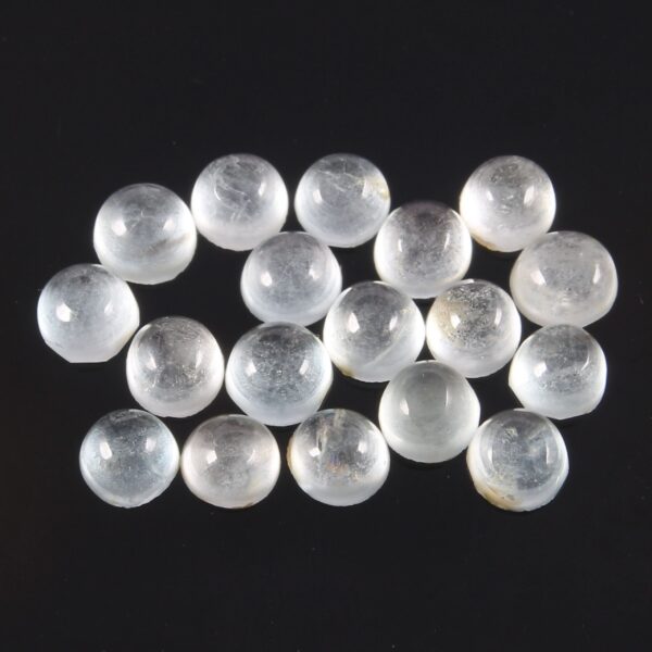 Natural Aquamarine Cabochon, Top Quality Aquamarine Round Calibrated Cabochon, Aquamarine Loose Gemstone Shape Cabochon 4 MM 18 Pc