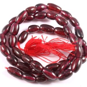 Natural Garnet Beads, Top Quality Garnet Barrel Shape Beads, Garnet Gemstone Shape Beads, Garnet Loose Beads 5.5x8.5-5.5x10.5 MM 13"