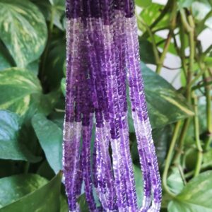 Amethyst Heishi Beads, AAA Grade Amethyst Round Shape Heishi Beads, Amethyst Gemstone Shape Heishi Beads 4-4.5 MM 8"
