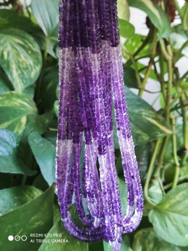 Amethyst Heishi Beads, AAA Grade Amethyst Round Shape Heishi Beads, Amethyst Gemstone Shape Heishi Beads 4-4.5 MM 8"