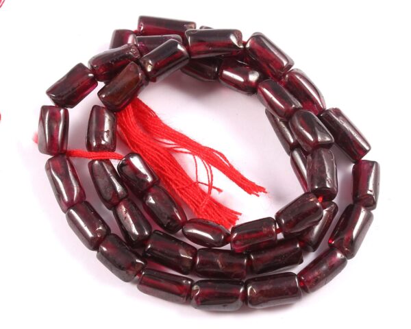Natural Garnet Beads, Top Quality Garnet Tube Shape Beads, Garnet Pipe Shape Beads, Garnet Gemstone Shape Beads 4.50x6.50-4.50x9 MM 13" - Image 2