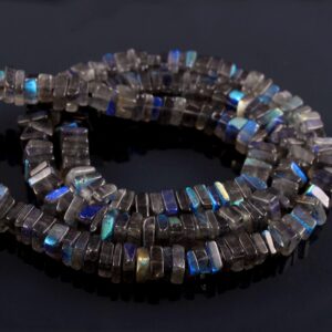 Labradorite Heishi Beads, AAA Grade Labradorite Square Shape Heishi Beads, Labradorite Gemstone Shape Heishi Beads 4.5-5 MM 8"