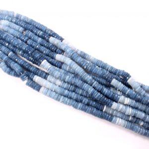 Blue Opal heishi Beads, Natural Blue Opal Roundel Shape Heishi Beads, Top Quality Blue Opal Gemstone Shape Heishi Beads 5-6 MM 8"