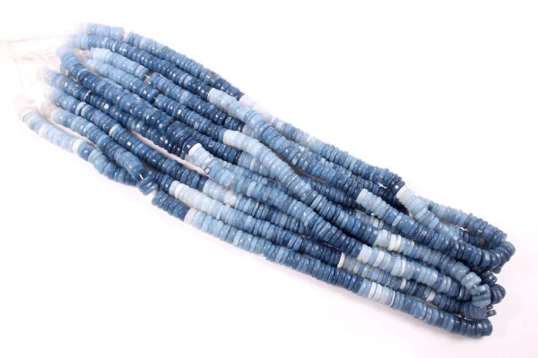 Blue Opal heishi Beads, Natural Blue Opal Roundel Shape Heishi Beads, Top Quality Blue Opal Gemstone Shape Heishi Beads 5-6 MM 8"