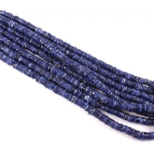 Sodalite Heishi Beads, Sodalite Roundel Heishi Beads, Sodalite Shape Heishi Beads 6.5-7 MM 8"