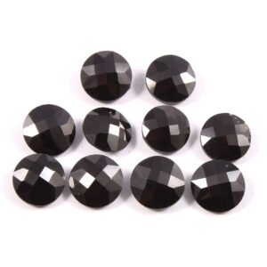 7 MM Round Shape Black Spinel briolette Gemstone, Black Spinel briolette Gemstone, Natural Black Spinel briolette, Gemstone briolette 10 Pc