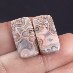 Top Quality Crazy Lace Rectangle  Cabochon, Crazy Lace Cabochons, Natural Crazy Lace Gemstone Shape Cabochons 22x11 MM 2 Pc