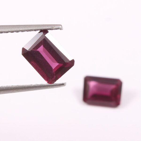 Natural Garnet Gemstone Loose Cut, Top Quality Garnet Rectangle Shape Cut Stone, Garnet Gemstone Shape Cuts 5x10 MM 2 Pc - Image 2