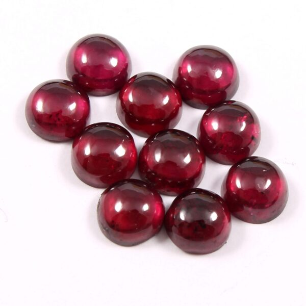 10 MM Round Shape Natural Garnet Cabochon, Top Quality Garnet Cabochons, Garnet Gemstone Shape Cabochons, Garnet Loose Cabs 10 Pc