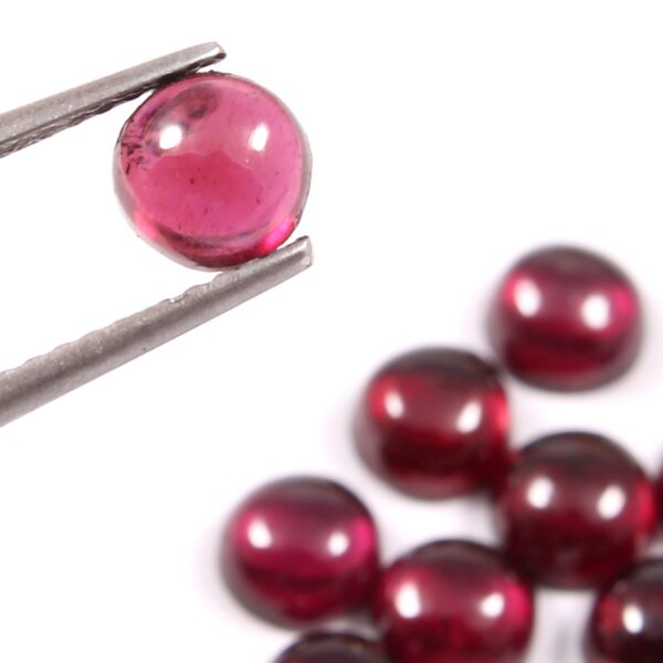 10 MM Round Shape Natural Garnet Cabochon, Top Quality Garnet Cabochons, Garnet Gemstone Shape Cabochons, Garnet Loose Cabs 10 Pc - Image 3