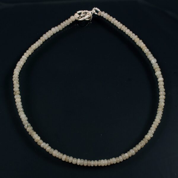 White Sapphire Beads Anklet, 925 Silver Natural Sapphire Gemstone Jewelry 3mm Beaded Anklet 9 Inch, Handmade Gemstone Anklet, White Sapphire - Image 2