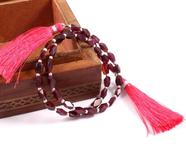 Garnet Rectangle Shape Beads, Garnet Gemstone Faceted Beads, January Birth Gem Garnet Beads 3.5x5.5-5x7 MM, Garnet Handmade Beads 13"